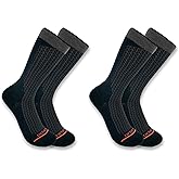 Carhartt Men's SC8012M Lightweight Durable Crew Sock 2-Pack
