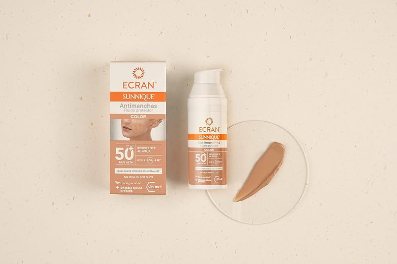 Sunnique - Protector Facial Antimanchas FPS50+ con Color - 50 ml