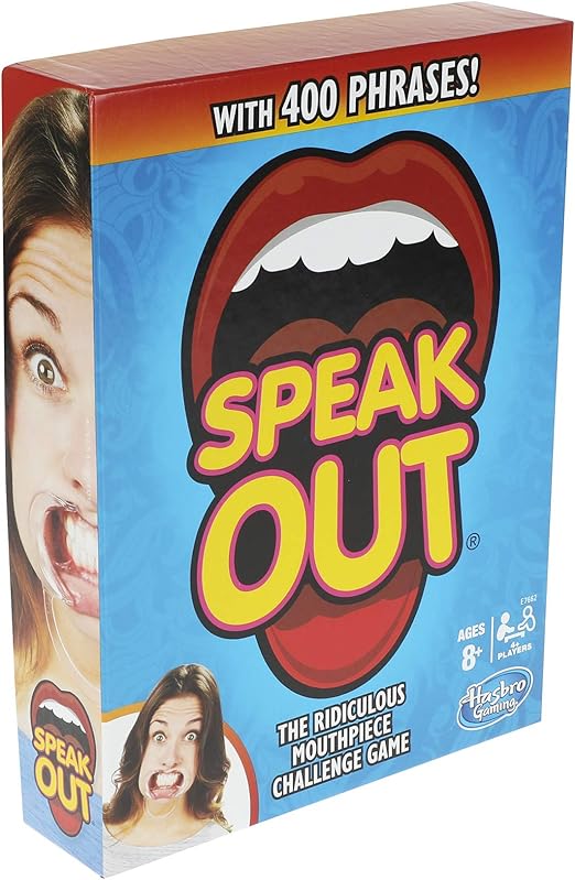 Amazon Com Hasbro Gaming Speak Out Game Mouthpiece Challenge Toys Games
