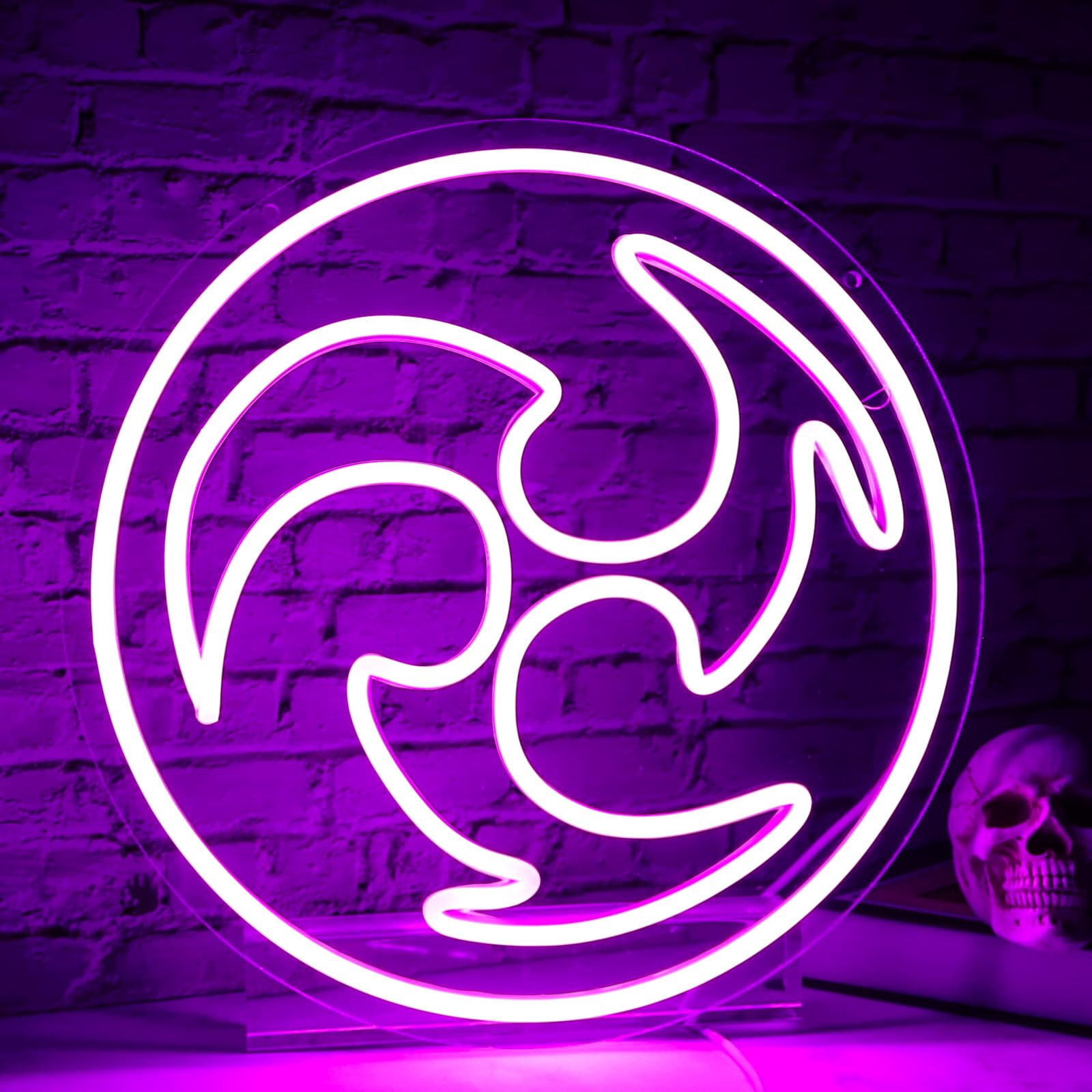 Anime Purple LED Neon Sign for Room,Game Room,Party