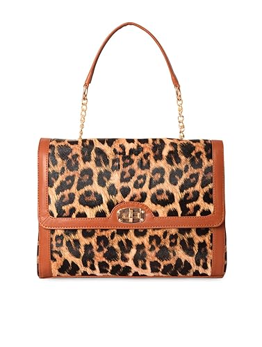 Kleio animal printed Hand Bag (Brown)