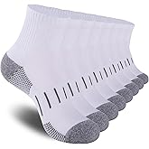 Heatuff Men's Ankle Athletic Socks Quarter Cushion Moisture Wicking Running Sports Work Socks(8 Pairs)
