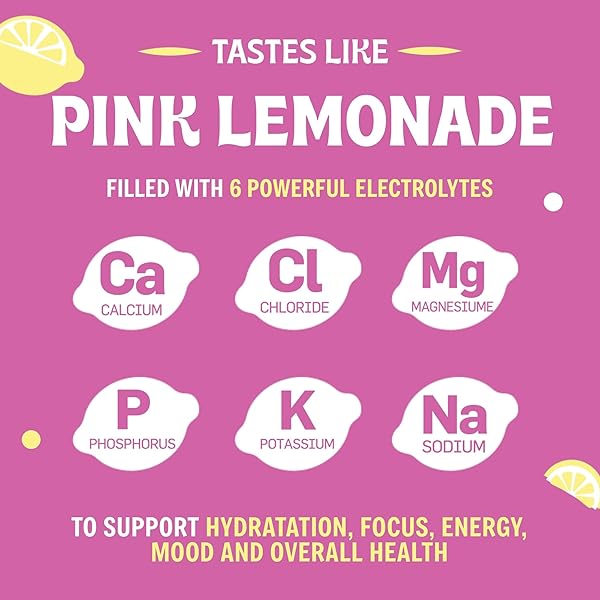 ELECTROLYTE POWDER – PINK LEMONADE FLAVOR | SUGAR-FREE HYDRATION MIX WITH 6 KEY ELECTROLYTES FOR ENERGY, MUSCLE RECOVERY & CRAMP RELIEF | KETO, VEGAN, FASTING FRIENDLY | MAGNESIUM + POTASSIUM