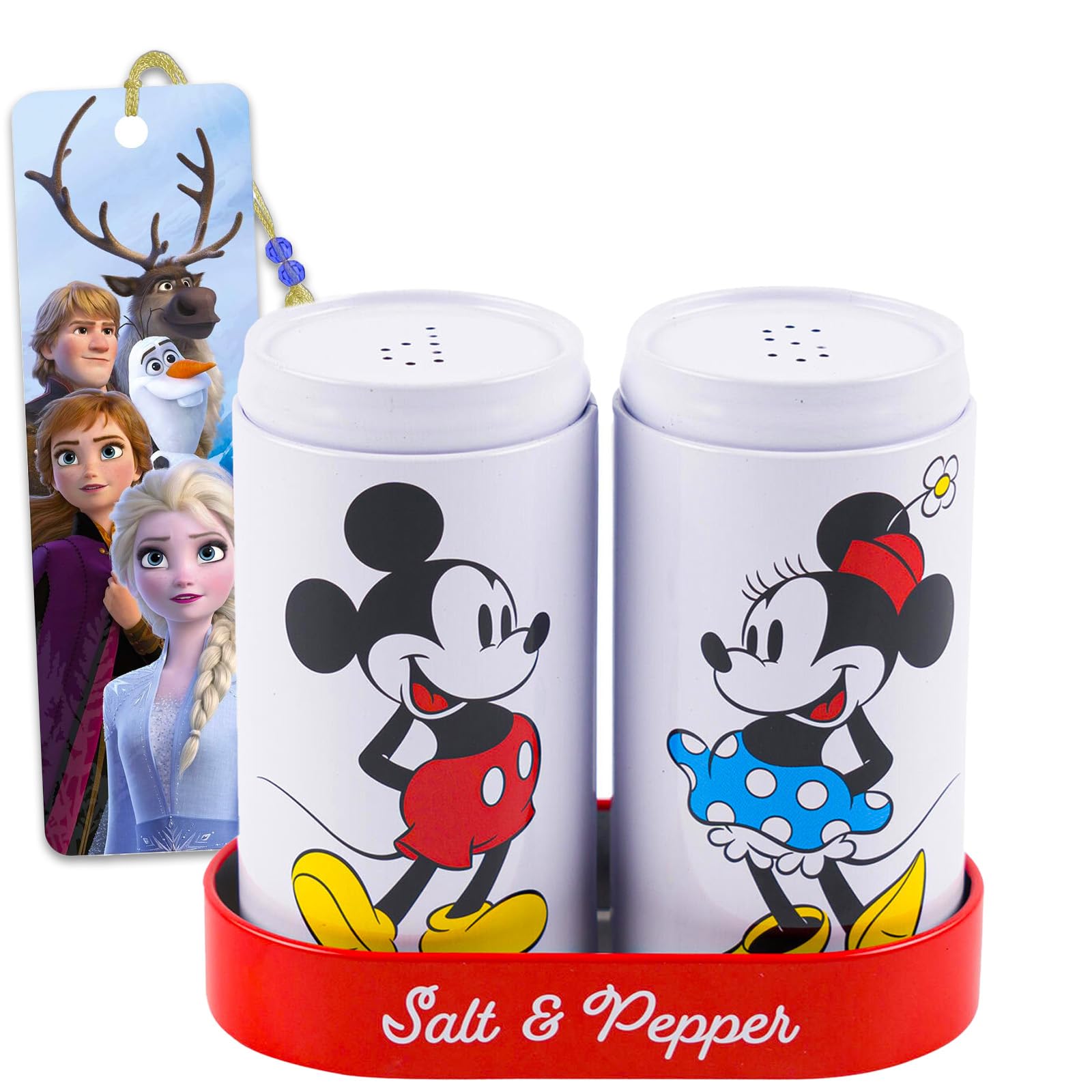 Photo 1 of ** SOLD AS IS NO REFUND/RETURN** SEE COMMENTS!
Mickey and Minnie Mouse Salt and Pepper Shaker Set - Mickey and Minnie Kitchen Accessories Bundle Includes a Bookmark | Disney Kitchen Decor