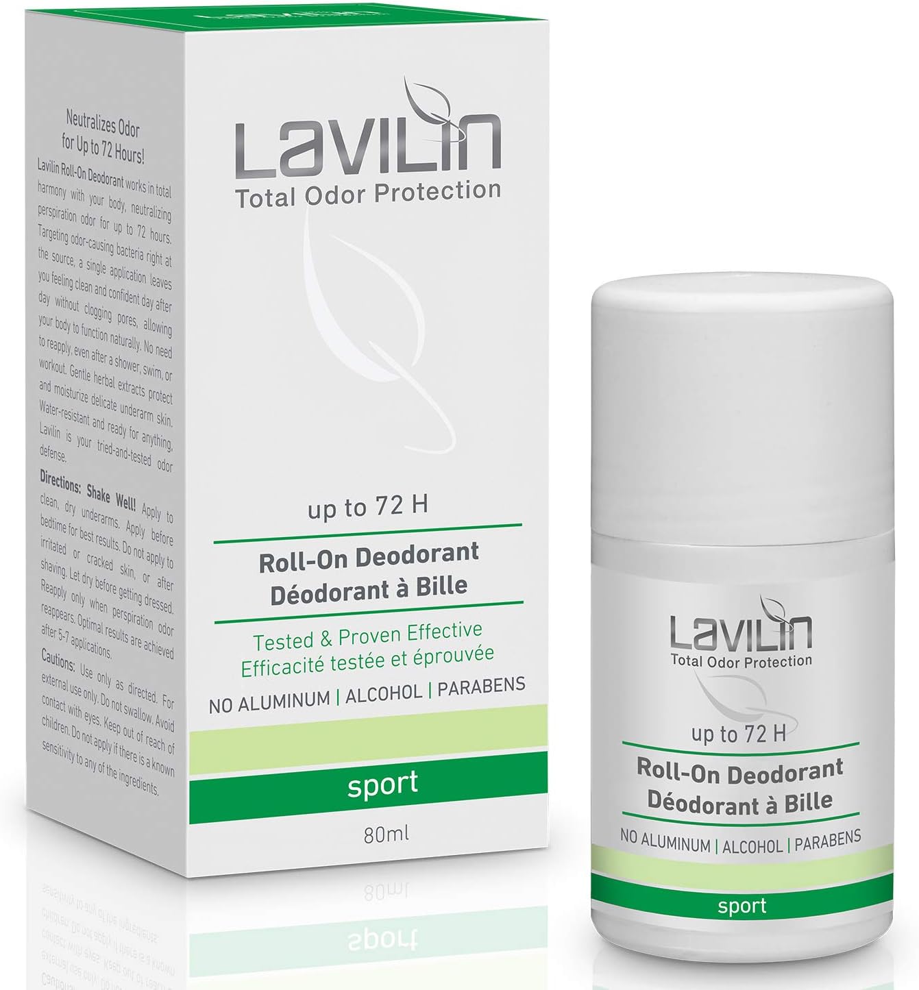 LAVILIN Roll-On Deodorant For Sports, 80 ml (Pack of 1)