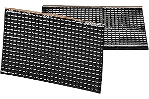 SGM Black Premium Car Sound Deadening Mat 80 mil (2mm) 10 sqft (0.92 sqm), Automotive Sound Deadener, Self Adhesive Butyl Car Sound Deadening Material, Audio Noise Insulation and Dampening Sheets