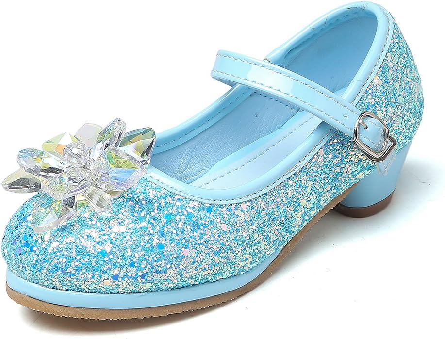ChiximaxuGirl's Cosplay Princess Shoes Low Heel with Crystal Flower(Toddler/Little Kid)