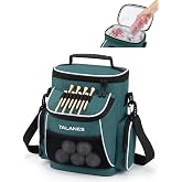 Talanes 15-Can Golf Cart Cooler Bag, Tee Holder | 600D Polyester Shell, Insulated Lining, Front and Side Pockets, Mesh Glove Pocket, Shoulder Strap