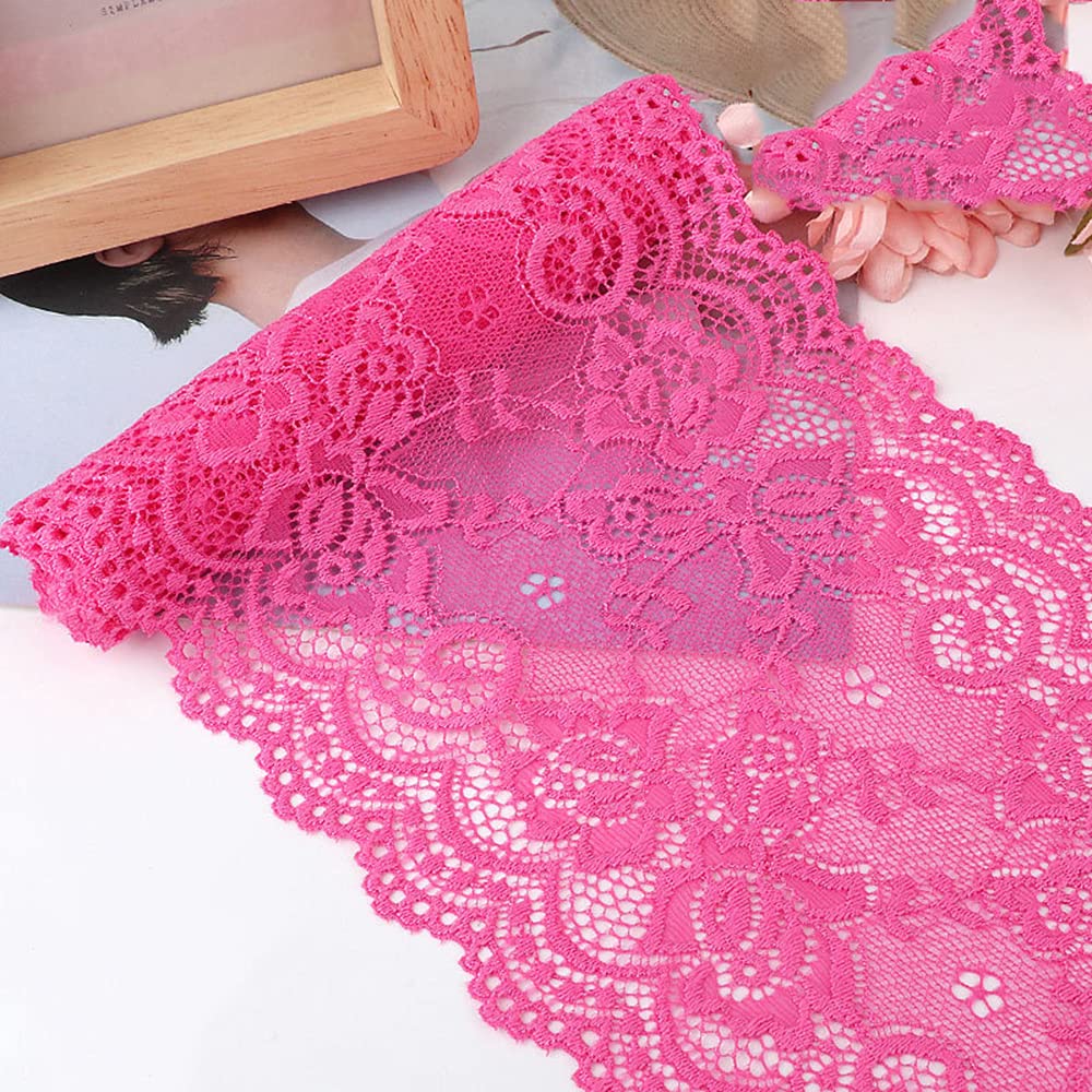 15 cm x 1 m elasticity lace ribbon, lace border, decorative ribbon, lace borders, ribbons for sewing, DIY crafts, decoration for clothing, underwear, lingerie, wedding dress, table decoration, rose