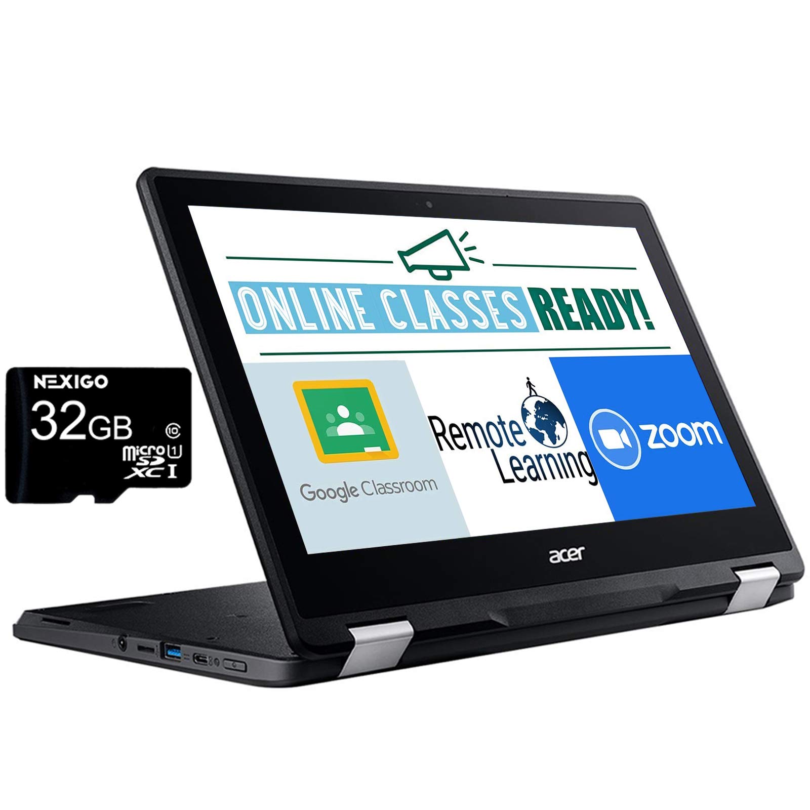 Acer Spin 11 11.6 Inch Touchscreen 2-in-1 Chromebook Laptop, Intel Celeron N3350 up to 2.4 GHz, 4GB 