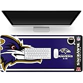 FOCO NFL Official Established Primary Logo Wordmark Home Office Desk Pad Mouse Pad Mat 35" x 16" (Baltimore Ravens, Baltimore Ravens)