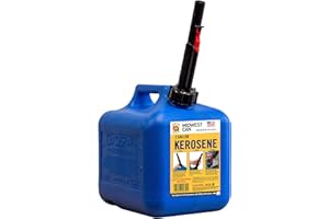 QUICK-FLOW SPOUT Midwest Can 2610 Kerosene Can - 2 Gallon Capacity,Blue