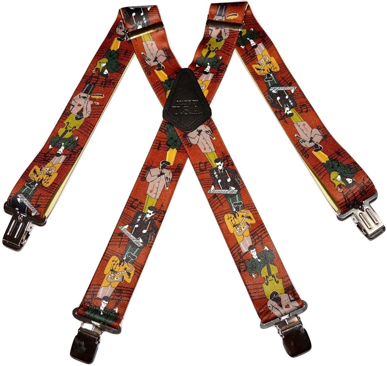 Supplied by Brimarc Onesize Work Braces Burgundy Jazz Design 2"/50mm