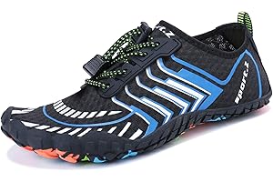 MAYZERO Water Shoes Men Women Swim Surf Shoes Beach Pool Shoes Wide Toe Hiking Aqua Shoes Winter House Slippers