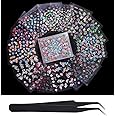 WOKOTO 50Pcs Self-Adhesive 3D Flower Nail Stickers Flower Nail Decals for Women Girls Kids Nail Art Floral Sticker Sheets with Tweezers