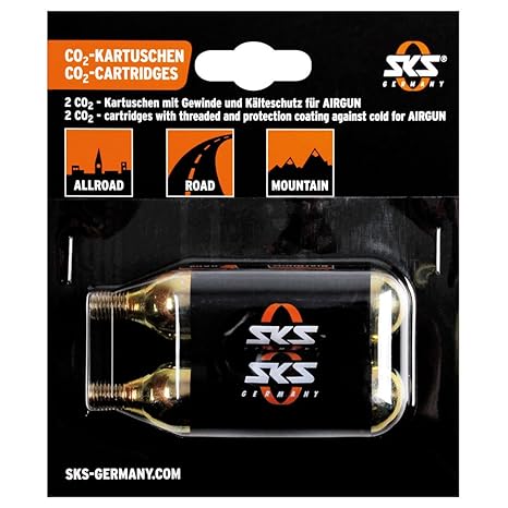 SKS 9006 CO2 Kartuschen-Set bestehend aus 2 CO2 Kartuschen M-` 16 gr. mit Gewinde