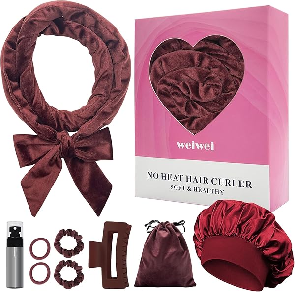 weiwei Lockenwickler Über Nacht, Samt Heatless Overnight Curls Band Locken ohne Hitze, 70\