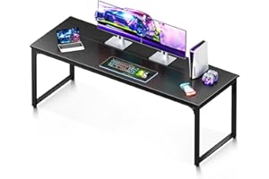 Coleshome 71 Inch Computer Desk, Modern Simple Style Desk for Home Office, Study Student Writing Desk, Black