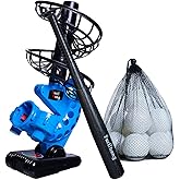 Furlihong 380BH Baseball Pitching Machine for Kids and Beginner | Battery Powered, Angle Adjustable, Comes with Bat and One Dozen Training Balls
