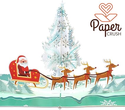 Babbo Natale E Renne Immagini.Papercrush Biglietto Di Natale Pop Up Motivo Babbo Natale E Renne Amazon It Cancelleria E Prodotti Per Ufficio