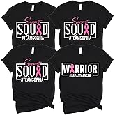 Custom Cancer Support Squad Shirt, Cancer Warrior Tshirt, Family Breast Cancer Warrior Tee, Personalized Breast Cancer Outfit