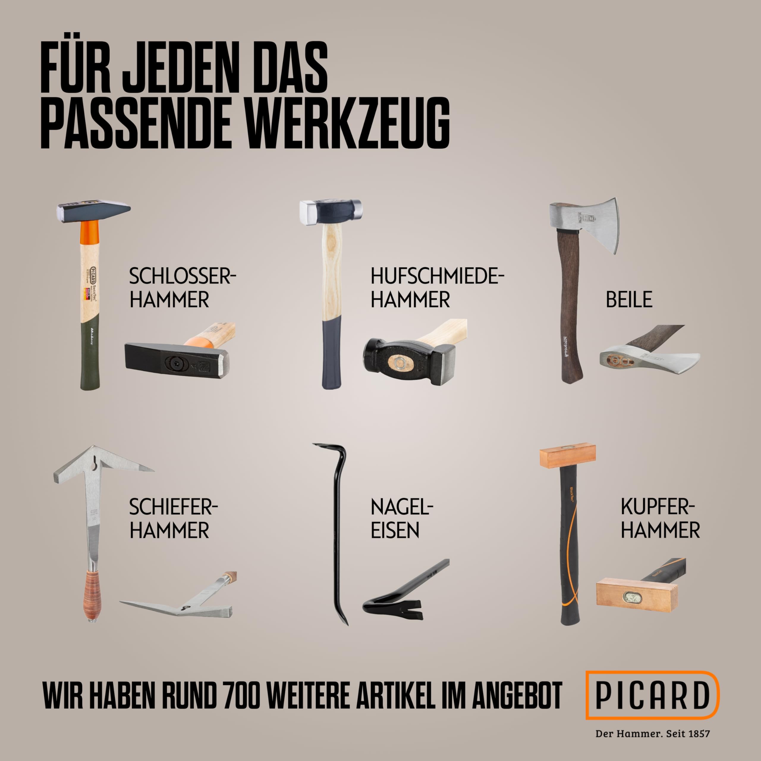 PICARD Nageleisen BlackGiant® Bar Nr. 46Z | Robust & Langlebig | 90° Maximaler Hebel | Rutschfest | 3er-Set (300/610/930 mm) | Ideal für Bauprofis & Handwerker 7