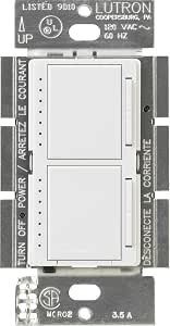Lutron Maestro Dual Dimmer Switch for Incandescent and Halogen Bulbs ...