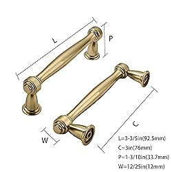 khtumeware 2 Pack 3 Inch(76mm) Champagne Bronze