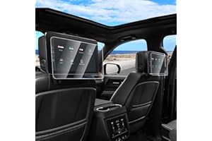Canvcle 2PCS Rear Screen Protector for 2021-2026 Chevy Tahoe/Suburban/GMC Yukon, 12.6 Inch Rear Seat Touch Screen Protector Tempered Glass Navigation Display Screen Cover Infotainment Protective Film