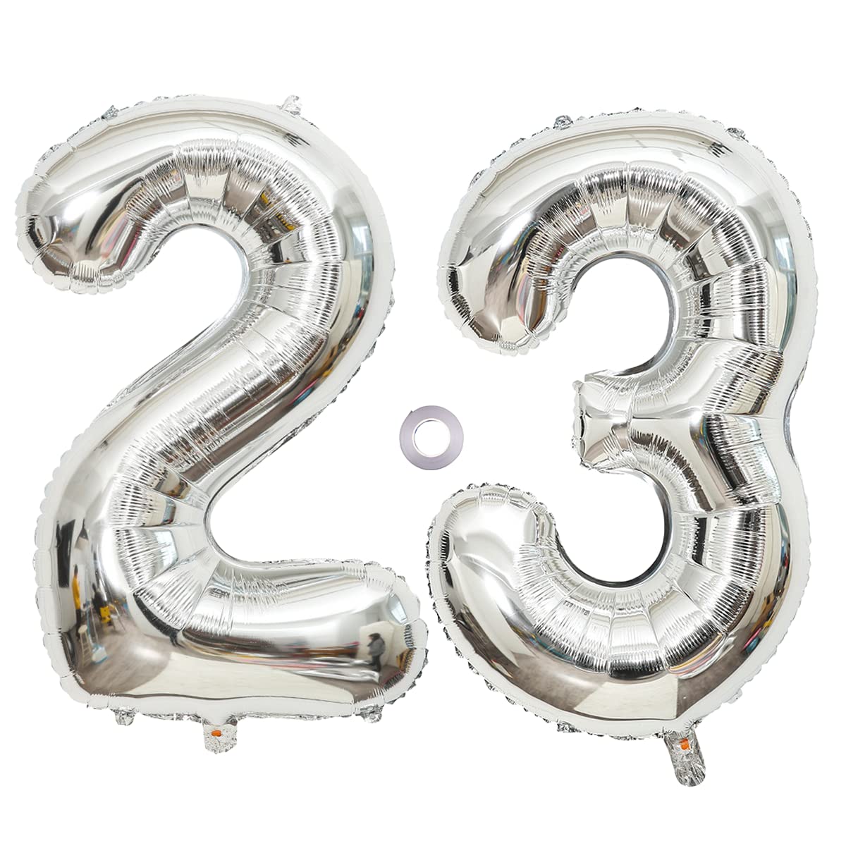 SNOWZAN Balloon 23rd Birthday Silver Girl Boy Number 23 Giant Foil Balloon Helium Number 23 Balloon Large Numbers 23 Years XXL 23rd Happy Birthday 32 Inch Giant Number 23 Birthday for Party