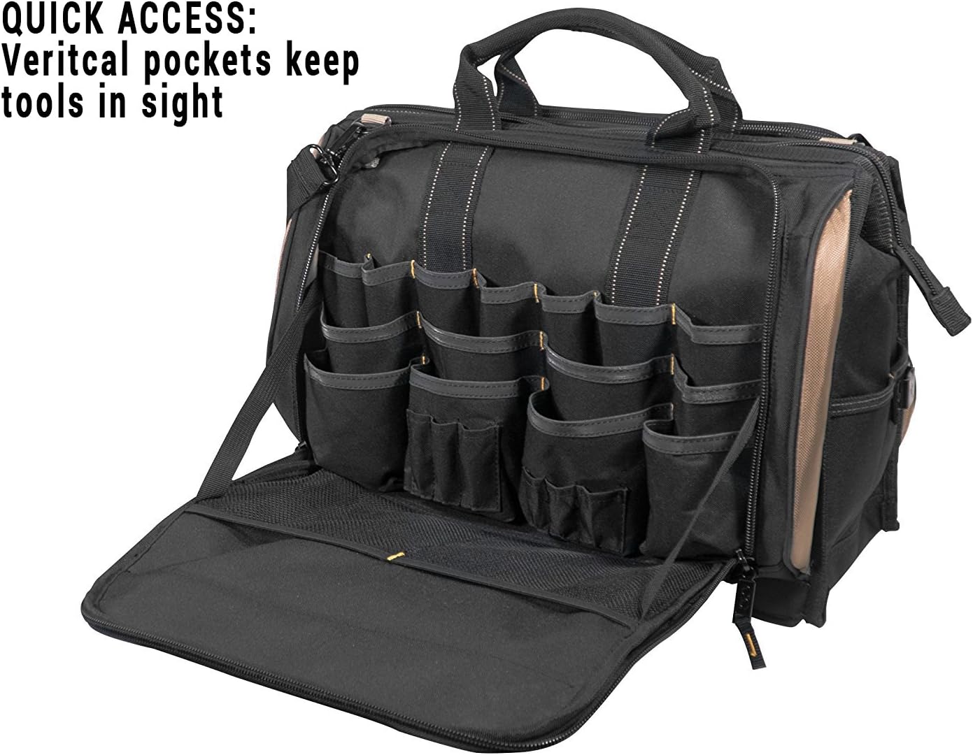 CLC Custom LeatherCraft 1539 Multi-Compartment 50 Pocket Tool Bag - Tool Bags - 