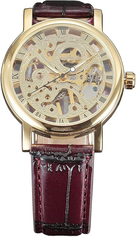 winner men's skeleton watch