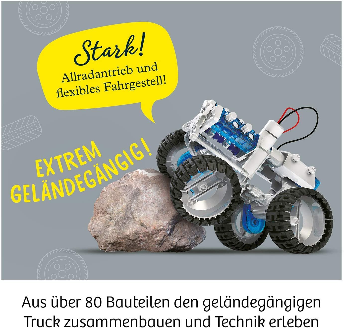 KOSMOS 620745 Future Cell-Truck, Entdecke Innovative Brennstoffzellen-Technik. Bausatz für Spielzeug-Geländewagen mit emissionsfreier Energie, Experimentierkasten für Kinder ab 8-12 Jahre, Fahrzeug