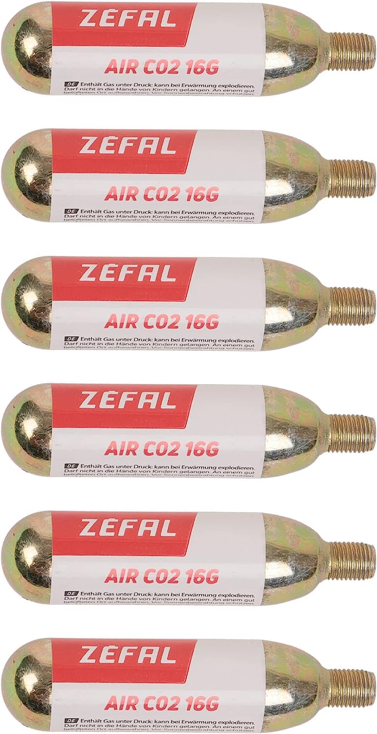 Zefal Co2 Cartridge (Pack of 6) - Gold, 16g