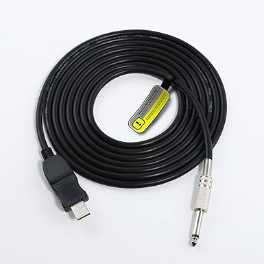 Amazon Com Usb Guitar Cable Guitar Bass To Pc Usb Recording Cable Adapter Converter Connection Interface Usb To 6 5mm Jack Computer Recording Cable Usb Guitar Cable Industrial Scientific