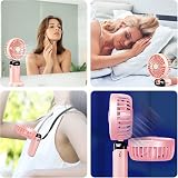 Jsdoin Hand Held Fan 5 Speeds USB Rechargeable Pink Portable 5000mAh view 6