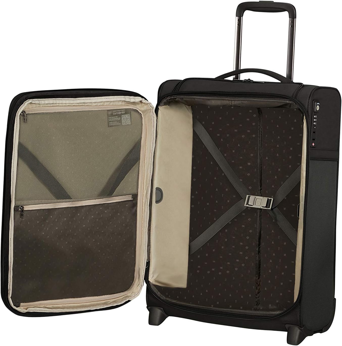 Samsonite Airea - Upright S Toppocket Expandable Hand Luggage, 2 Rolls, 55 cm, 41/46 L, Black, Upright S (55 cm - 41 L/46 L) - Image 4
