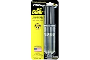 PC Products PC-Clear Epoxy Adhesive Liquid, 1oz Double Syringe, Clear 70147