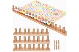 Sienson 48" Chunky Knitting Loom for Blanket Making – Adjustable Wood Frame, Portable DIY Hand Knitting Kit for Beginners, Reusable Blanket Loom for Bulky Yarn Crafts & Gifts