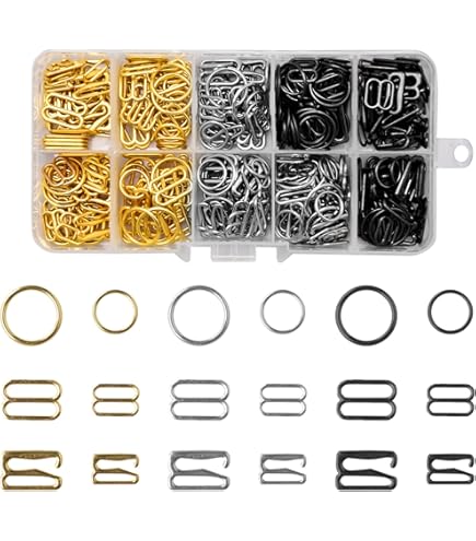 Segolike Lot De 100 Clips En Plastique Pour Sangle De Soutien-gorge, Corset Porte-jarretelles, Bikini U2013 Transparent, 8 Mm