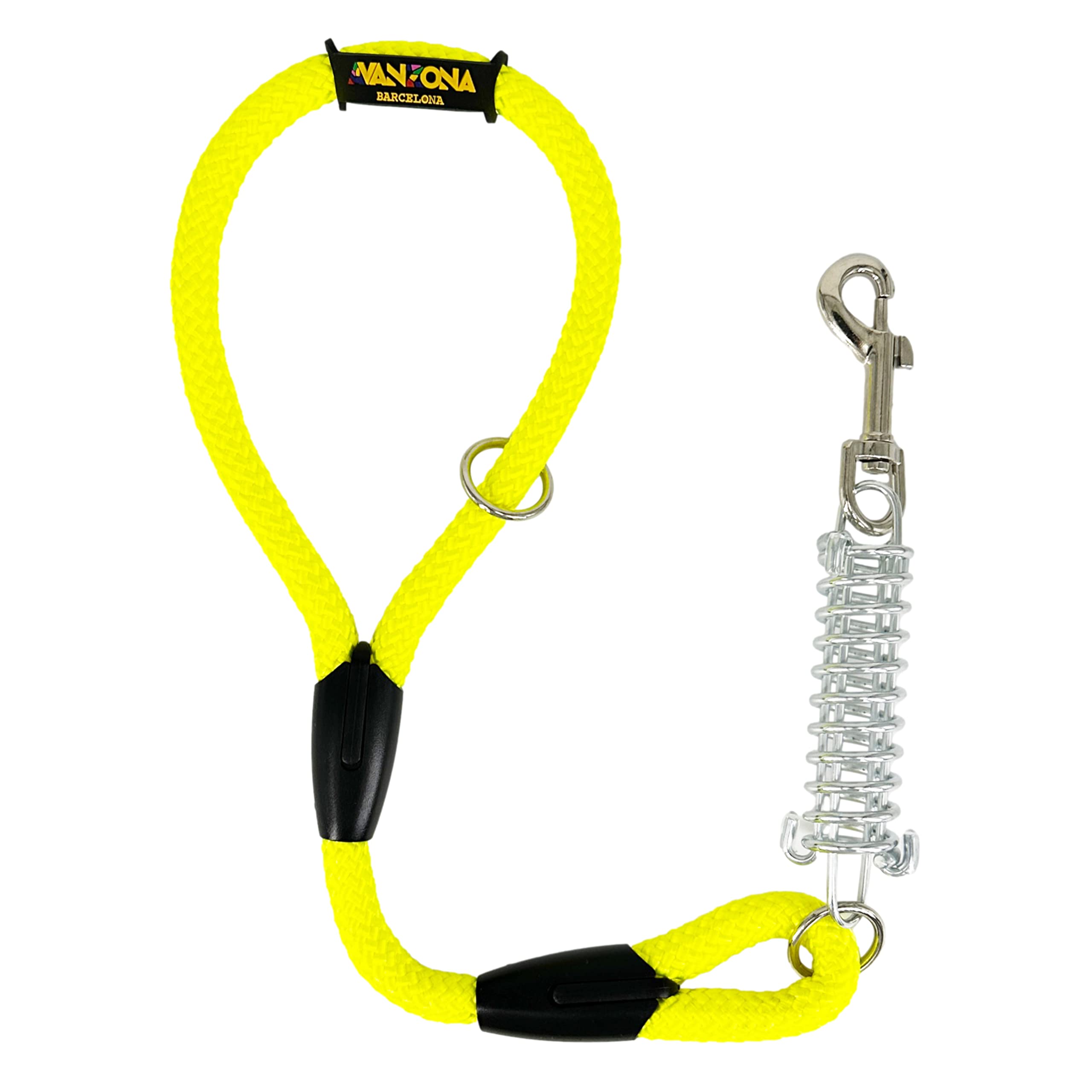 Dog Lead, Shock Absorber, Anti Pull, for Medium and Large Dogs, Made in Spain. 60cm. Yellow