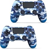 AROEVEIB 2 Pack Controller for PS4 Console, Wireless Game Controller with Motion Control, Dual Vibration, 3.5mm Headphone Jack, 2 USB Cable