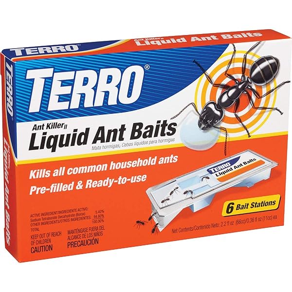 TERRO 300 LIQUID ANT KILLER BAIT STATIONS TRAPS (PACK OF 6 STATIONS)