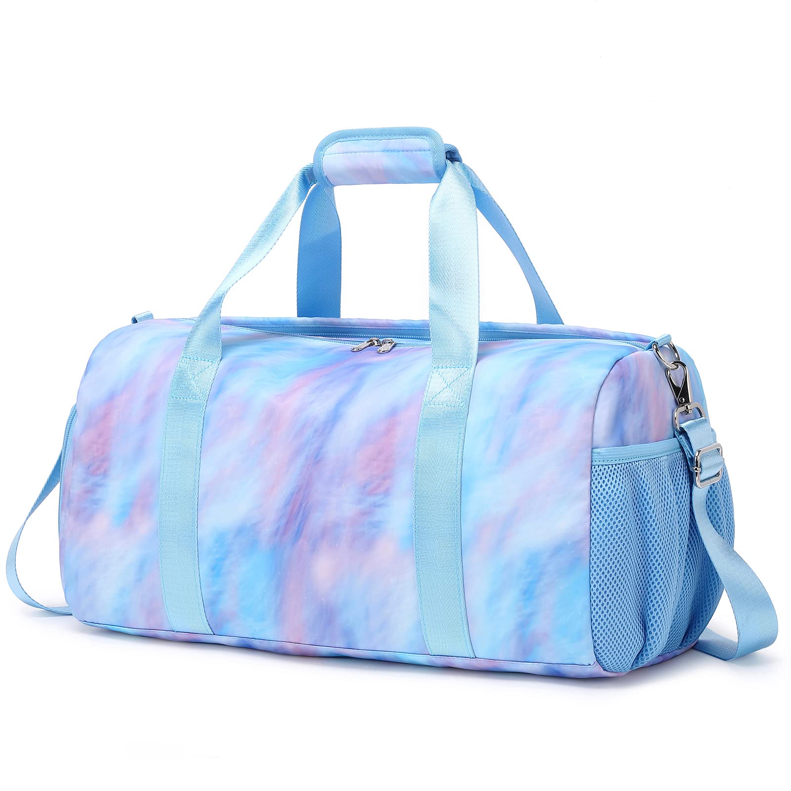 Girls Travel Bag Sports Duffle Bag for Teens Girl Weekender Overnight Bag Dance Bag Gymnastics Bag Women Gym Bag with Waterproof Pocket and Shoes Compartment