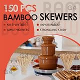 G4GADGET 150 Bamboo Skewers 30cm for BBQ Fondue Cocktail Party view 5