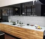 Yoillione Thicker Peel & Stick Wall Tiles 12x12 Grey 10 Sheets Backsplash view 4