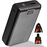 Brimekey 7.4V 20000mAh Rechargeable Power Bank with USB Cable, Fast Charge Battery Packs with LED Display for Heated Jacket, Heated Vest, Heated Hoodie, Heated Socks, Smart Mobile Devices