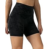 Colorfulkoala Dreamlux No Front Seam High Waist Biker Shorts with Pockets for Women 6" Inseam Tummy Control Yoga Short