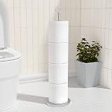 niffgaff Free-Standing Toilet Roll Holder, Stainless Steel Storage Stand view 8