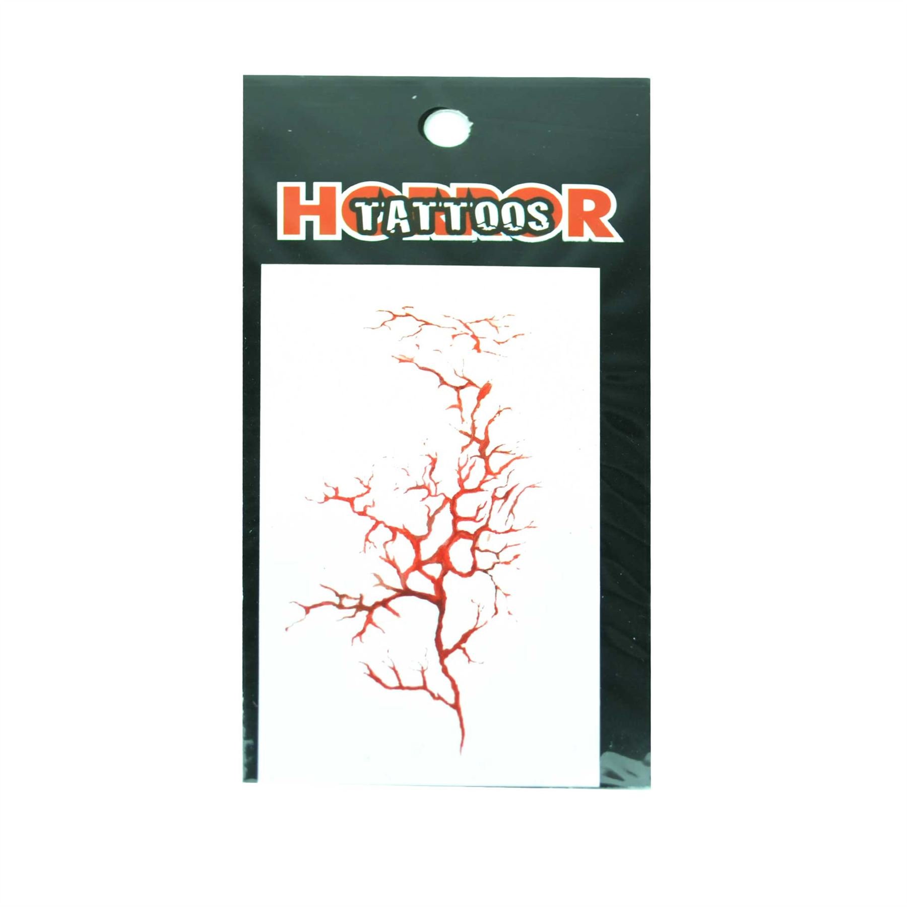 Halloween Temporary Tattoos Scars Prank Make up Zombie Horror Sticker Tooth Scratch Suture Wound Tattoos Waterproof Sticker for Halloween Party